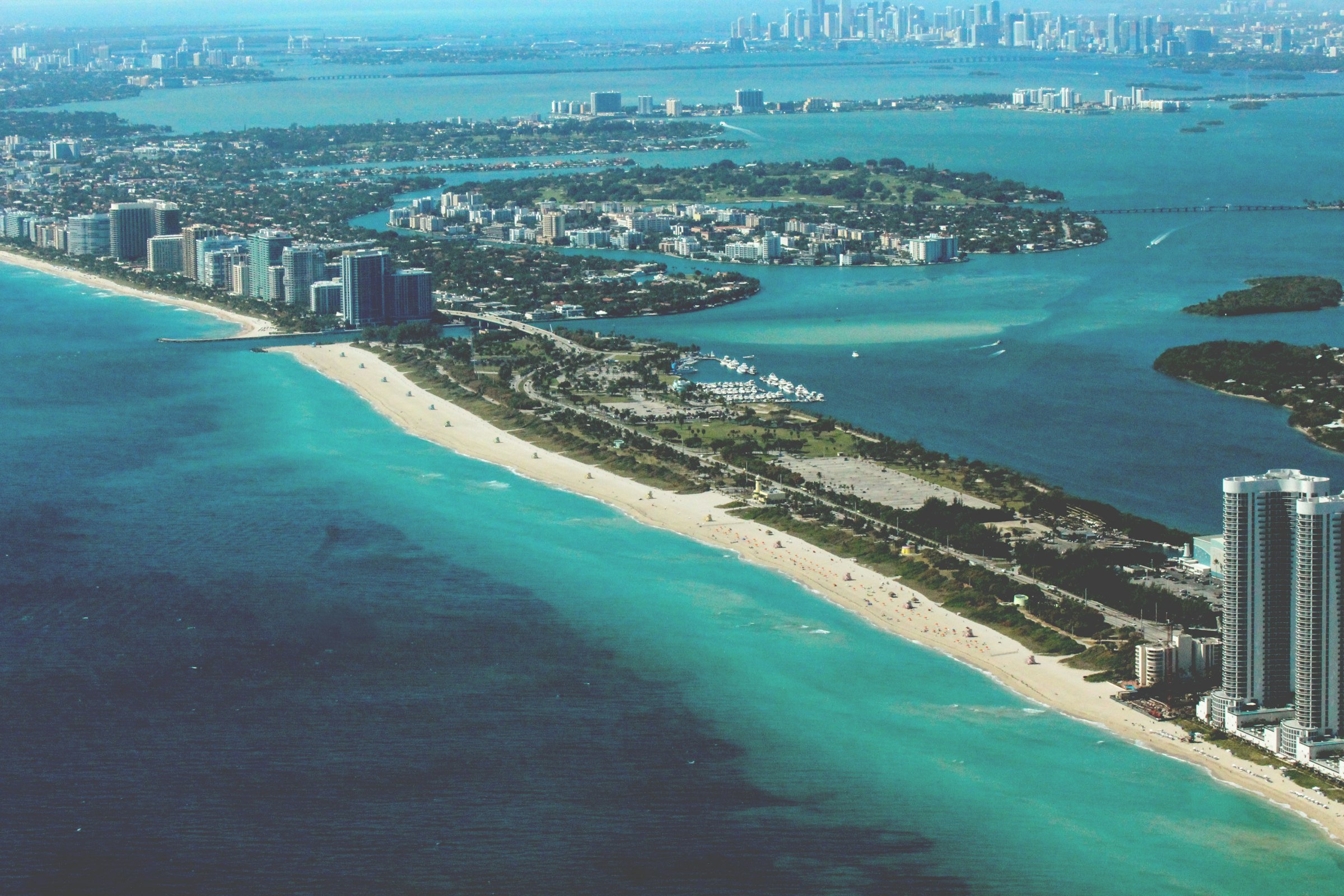 Aerial view of the Florida intracoastal waterway